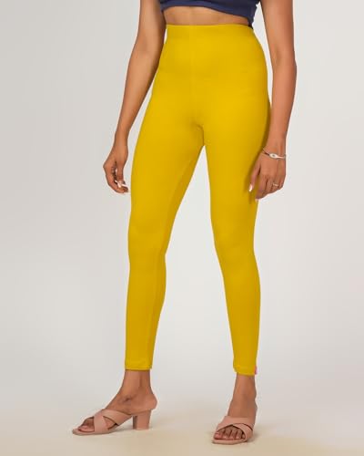 Image of Loveit Womens Solid Viscose Slim Fit Ankle Length Leggings