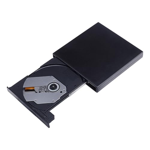 CONGARTENO USB External Cd DVD Burner Drive for Laptop Compact Lightweight Portable Cd DVD Writer Compatible for Transfer Black