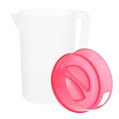 Mobestech botella de agua fría jarra nevera Bebiendo frío enfriado delgado jarra de plástico jarra para el frigorífico jarra de agua potable jarras de bebidas jarra de jugo el plastico rojo
