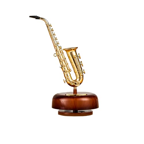 Fayemint Boîte à Musique Saxophone, Figurine Saxophone, Décoration Saxophone, pour la Maison et Les Restaurants