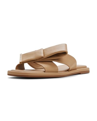 Image of Ted Baker Women's Spencer Leather Cross-Strap Bow Slide