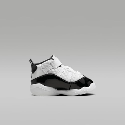 Jordan 6 Rings Baby/Toddler Shoes (323420-164, White/Varsity Red/Black)3