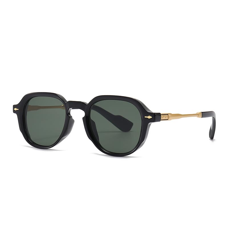 Image of Oval Sunglasses for Women - Rivet Detail Gradient Shades Protection, Vintage-Inspired Fashion Eyewear, Chic Sun Glasses