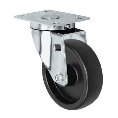 CasterHQ - 4" X 1.25" Light Duty Polyolefin (Plastic) Wheel - Stainless Swivel Caster 300 lbs Capacity