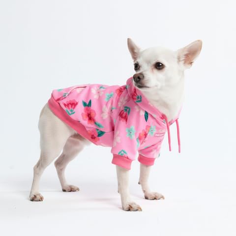 Image of Spark Paws Dog Hoodie - Premium Dog Sweater for Small, Medium, and Large Dogs | Warm Outfits for French Bulldogs, Pitbull, Puppy, Winter Jacket Alternative - Blossom - S