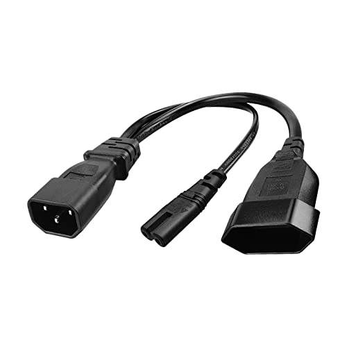 Ronyme Transmissão Por Cabo Adaptador de Alimentação Dividido IEC 320 C14 Macho para C7 Y