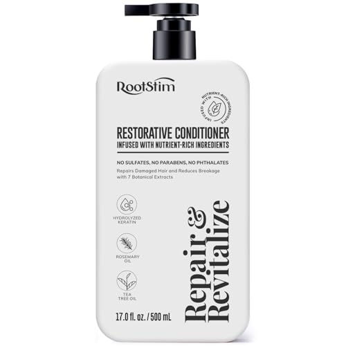 Image of RootStim Rosemary Conditioner for Hair Growth & Thinning Hair - Saw Palmetto & Keratin Infused Volumizing Treatment - Sulfate Free Scalp Care Formula with Argan, Tea Tree & Ginger Oil, 16.9 fl oz