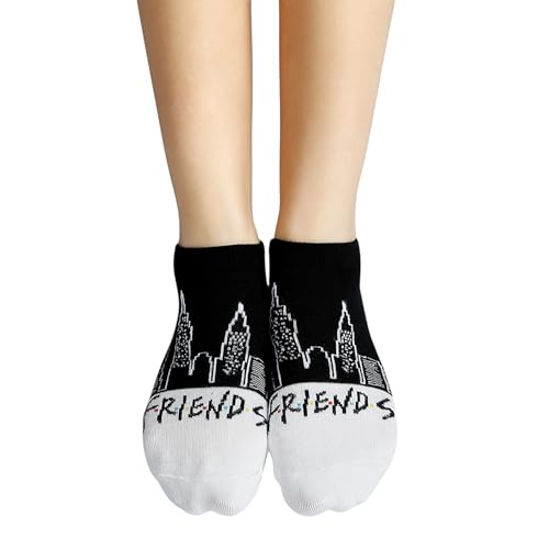 BALENZIA x Friends Friends Logo & Central Perk Lowcut Socks for Women (Pack of 3) - Black