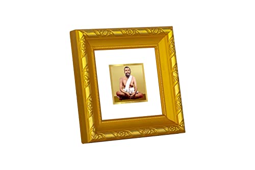 Image of Diviniti Ram Krishna Gold Plated Wall Photo Frame, Table Decor| DG Frame 103 Size 1A and 24K Gold Plated Foil| Religious Photo Frame Idol For Pooja, Gifts Items (10.8 CM X 10.8 CM)