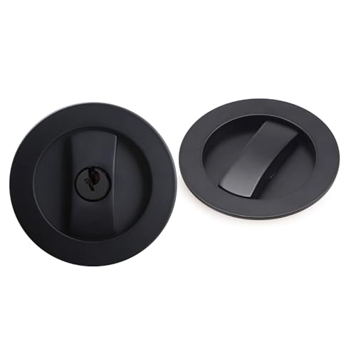 Cerrojo corredizo para puerta con llave, privacidad, diseño redondo para puertas corredizas, reemplazo rápido y fácil de herrajes dañados miniatura 5