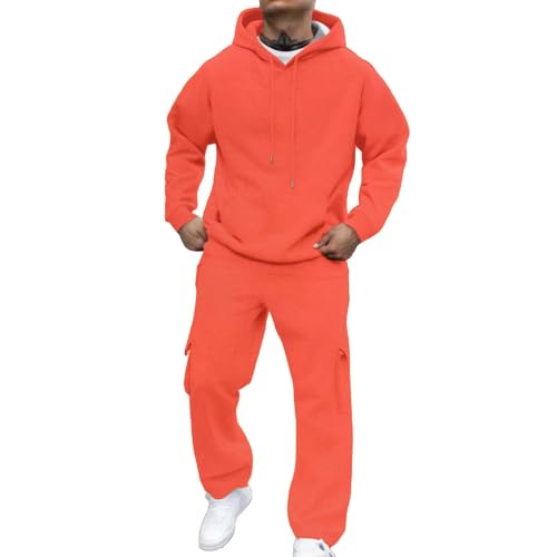 Ensemble décontracté homme coupe libre et design moderne orange