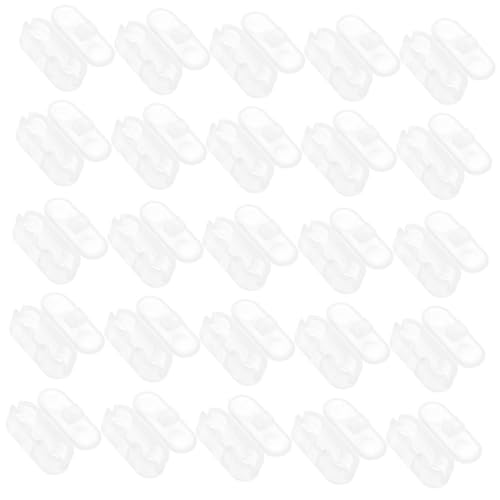 QUMIIRITY 60pcs Plastic Roller Blind Chain Connectors Transparent Vertical Blinds Beaded Pull Chain Accessories for Easy Replacement and Repair