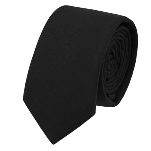 Image of Cotton 2.56'' Skinny Ties for Men, Neckties for Casual, Business | Solid color ties for men for party, daily use, dating, office