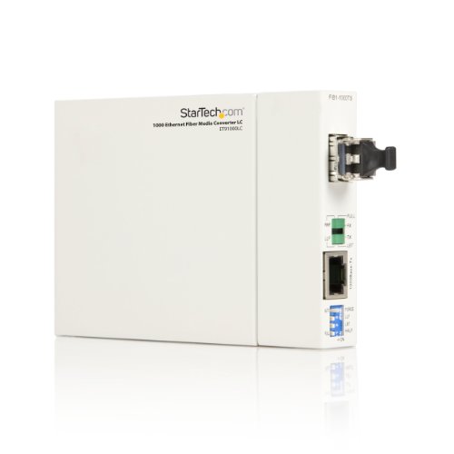 StarTech.com 1000 Mbps Gigabit Ethernet Multi Mode Fiber Media Converter LC 550m (ET91000LC)
