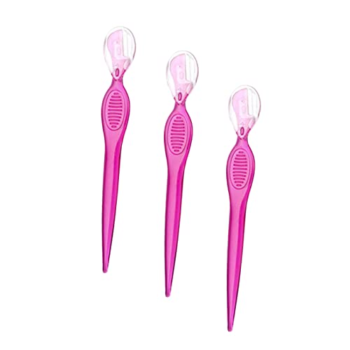 Gogogmee Stylish Eyebrow Shaver Trimmer 3-Piece Stainless Steel Set Easy to Clean Tool for