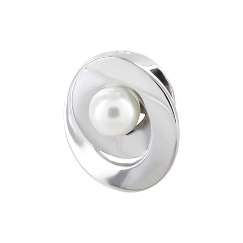 Laimons Women's Spiral Pendant with Pearl Cover
