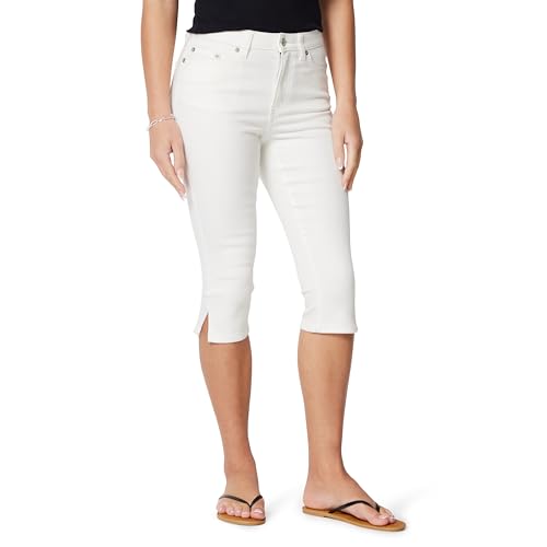 Amazon Essentials Womens High-Rise Pedal Pusher Jean White 10
