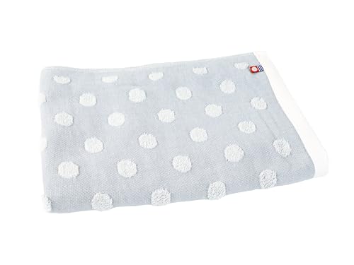 Kosugizen 今治ブランドタオル バスタオル プチドット グレー 60×120p 水玉模様 薄手タイプ 1枚 HK-722GY