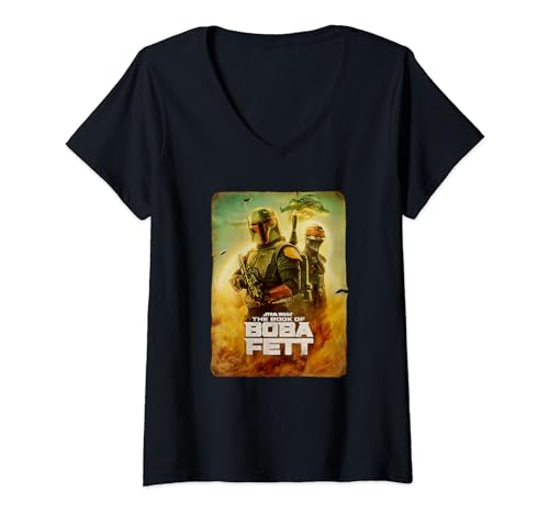 T-shirt col V femme Star Wars The Book Of Boba Fett avec imprimé graphique coloré
