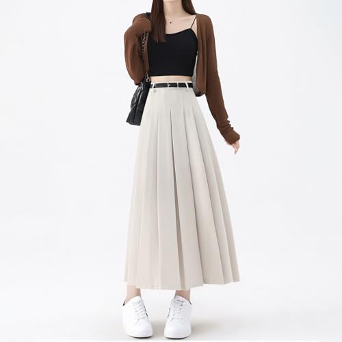 Maxi Skirt for Women Trendy Dressy High Waisted Swing Flowy A Line Pleated Business Casual Long Skirts Fall Clothes4