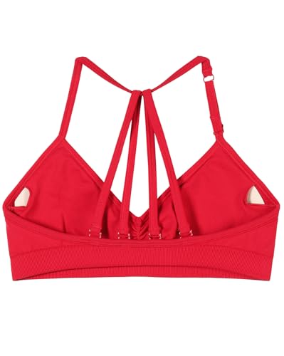 Image of AUROLA Mercury Workout Sports Bras Women Athletic Removable Padded Backless Strapy Minimal Crop Top
