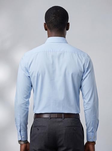Image of INKAST Men's Cotton Blend Plain Formal Shirt | Full Sleeves Solid Shirts| Straight Regular Fit | Office and Regular Wear