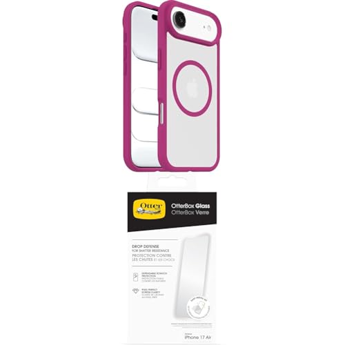 Coque MagSafe iPhone Air OtterBox React antichoc avec film de protection écran en verre trempé