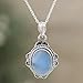 Blue Chalcedony Pendant, 925 Sterling Silver, Handmade Silver Pendant, Unique Pendant, Oval Gemstone Pendant, Bohemian Jewelry, Vintage Style, Lovely Charm Pendant, Pendant For Women, Trending Pendant