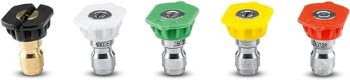 Kärcher - Kit universal de 5 boquillas de pulverización para hidrolimpiadoras de hasta 4000 PSI, ajuste de conexión rápida