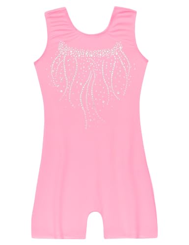 Image of Domusgo Gymnastics Leotards for Girls Sparkly One Piece Biketard Size 1-10Y