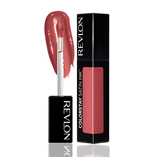 Image of REVLON Colorstay Satin INK, Comfortable, Longwear Rich 16-Hour Liquid lip Color, Formulated with Black Currant Seed Oil & Vitamin E, Majestic Rose - (037)