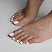 BTArtboxnails SCOATTIPS Short Toe Nail Tips - White Press On Toenails for Women, 160 Pcs 16 Sizes Soft Gel Toe Nail Press Ons, Soak Off Acrylic Fake Toe Nail Extensions (Include Nail Tips ONLY)