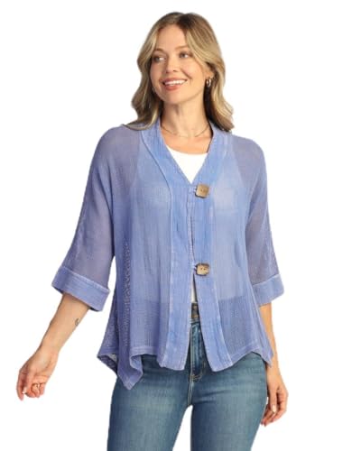 Image of Jess & Jane Mineral Washed Mesh Cardigan - M116