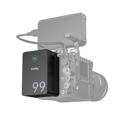 Image of SmallRig V Mount Battery VB99 Pro, 99Wh / 6800mAh mini V-Mount Battery with PD 100W Fast Charging, with D-TAP, Dual USB-C & DC Ports, USB-A, TFT Display for Camera, Camcorder, Video Light - 4292