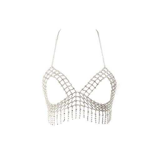 Cadena para el cuerpo de plata KnSam con diseño de agujeros vacíos para mujer