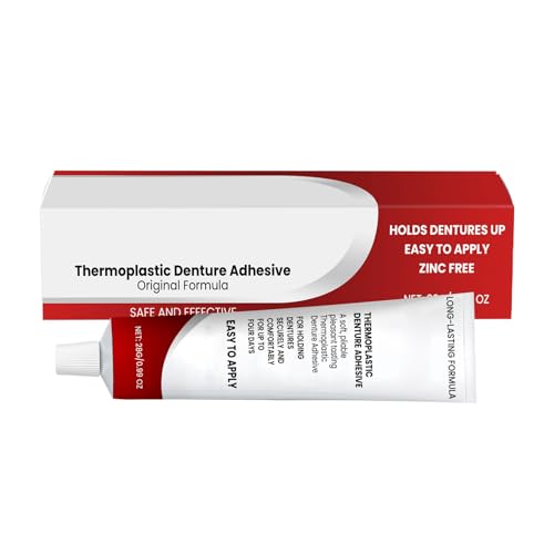 Denture Adhesive - Strong Hold Denture Adhesive Cream | Thermoplastic Solution | Fixative Cream for All-Day Secure Fit and Comfort