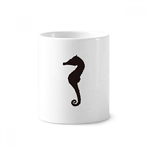 Cadeau tasse hippocampe en céramique blanche silhouette marine pour anniversaire