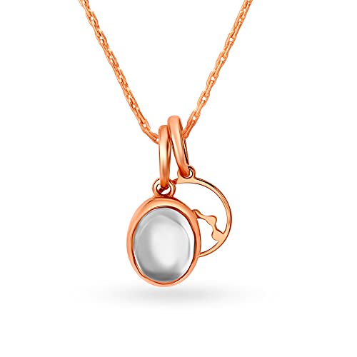 Mia by Tanishq Elegant 14kt Gold Topaz Detachable Pendant for Aries
