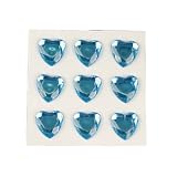 Zymoplas 10 Bögen Strass Aufkleber Kinderkonto Dekorationen Acryl Aufkleber Dreidimensional DIY Crafts Label Tischgruß, Wasser Blau