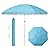 JEAREY 7.5 FT Beach Umbrella UV 50+ Outdoor Portable Sunshade Umbrella with Sand Anchor, Push Button Tilt and Carry Bag for Patio Outdoor Garden Beach Teal