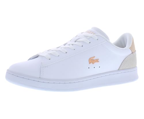 Lacoste Womens Carnaby Set Sneaker, WHT/LT PNK, 8