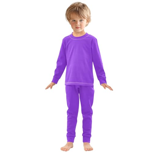 Blue Violet Long Sleeve Pajamas Set Sleepwear Jammies 2pcs Set Pjs Blue Violet