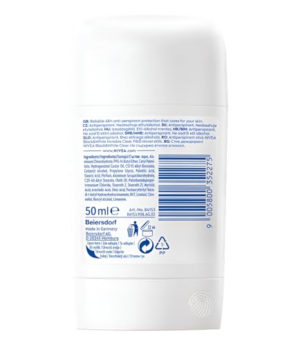 NIVEA Desodorante Stick Invisible Black & White 2x50 ml miniatura 2