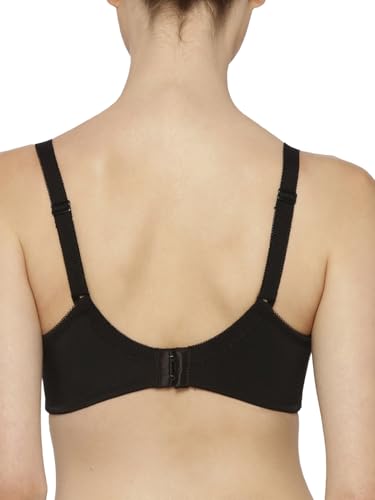 Image of Triumph Delicate Doreen Non Wired Non Padded Big Cup Bra Wireless Full Coverage Lace Everyday Women Bra Retro Support Wide Straps High Center Bridge Lingerie Pack of 1