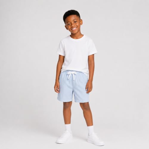 Pantalones cortos de lino texturizados Mud Kingdom bermudas premium ligeras para niños 2