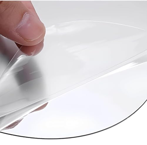 Image of Pack of 2 Oval Shape Heavy Quality Adhesive Mirror Sticker for Wall on Tiles Bedroom Living Room Basin Mirror Bathroom Wall Mirror Both Side Sticker Acrylic Mirror for Wall Full Length 30 * 20
