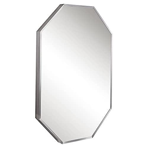 Uttermost Stuartson Brushed Nickel 20" X 30" Octagon Mirror #TOP6
