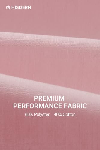 Image of HISDERN Mens Dress Shirts Long Sleeve Button Down Casual Shirts for Men Inner Contrast Formal Business Tuxedo Wedding Shirt