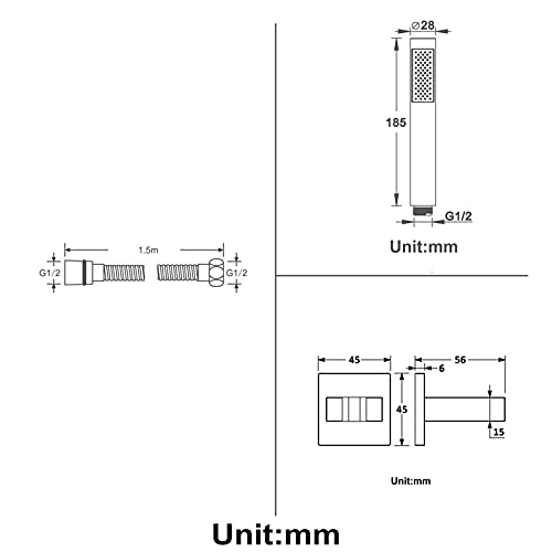 Cabezal de ducha manual de latón LaseVe miniatura 2
