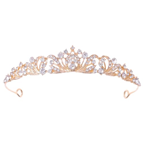 Gold Tiara Crown for Women Wedding Tiaras for Bride Princess Crowns and Tiaras for Girl Rhinestone Crowns for Birthday Halloween Cosplay Christmas Party Prom Gifts